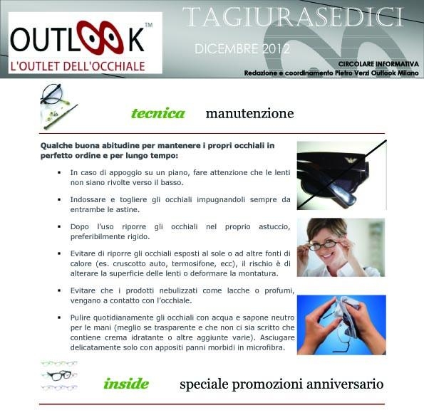PRENDERSI CURA DEI PROPRI OCCHIALI - outlook-outlet dell'occhiale