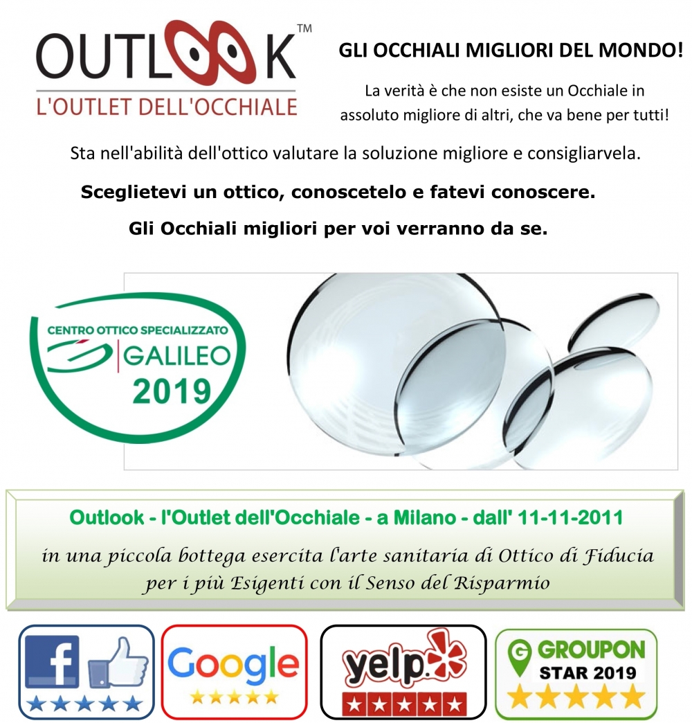 Gli Occhiali migliori del Mondo ! - outlook-outlet dell'occhiale