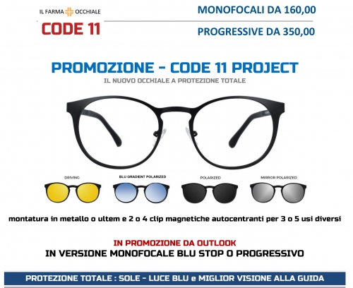 PROGETTO CODE 11 - OCCHIALI A PROTEZIONE TOTALE - OUTLOOK - Outlet dell'Occhiale