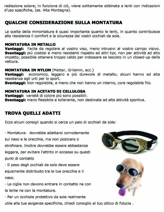 PROTEGGERE GLI OCCHI DAL SOLE pag. 5 - outlook-outlet dell'occhiale